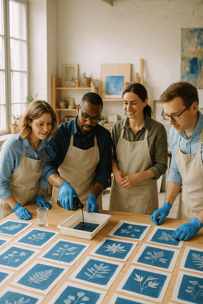 Atelier Blaupause Cyanotypie Workshop