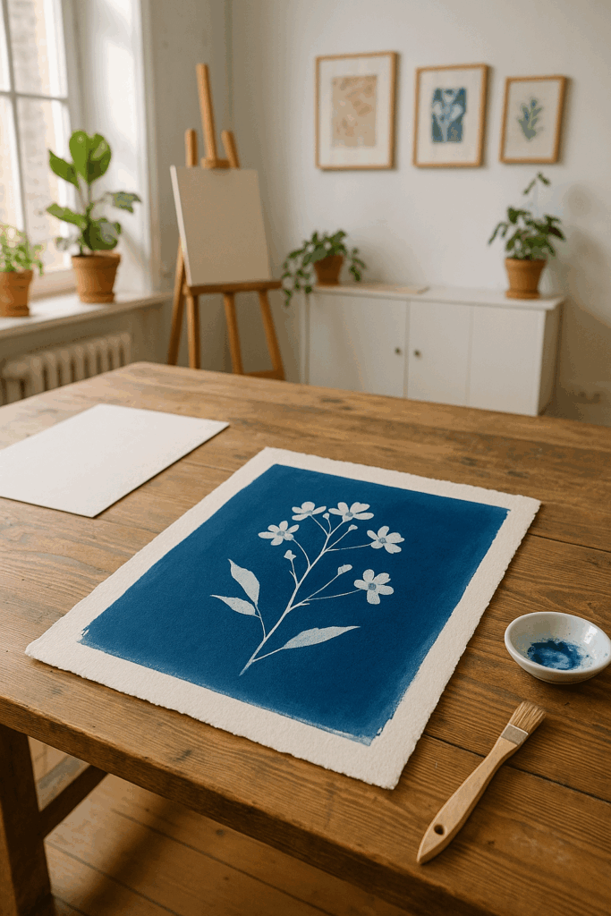 20250516 1154 Cyanotypie Kunst Im Studio simple compose 01jvc86px4e4qttkq0hvymdw0w